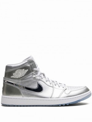 Air Jordan 1 Nike High Gift Giving Hombre Plateadas Blancas | LAV-358617
