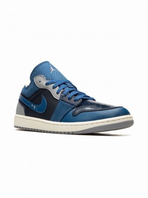 Air Jordan 1 Nike Low Craft Obsidian Hombre Negras Azules | UQR-850624