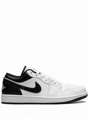 Air Jordan 1 Nike Low Hombre Blancas Negras | SHQ-618759
