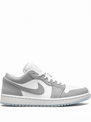 Air Jordan 1 Nike Low Mujer Blancas Gris | ZDY-538194