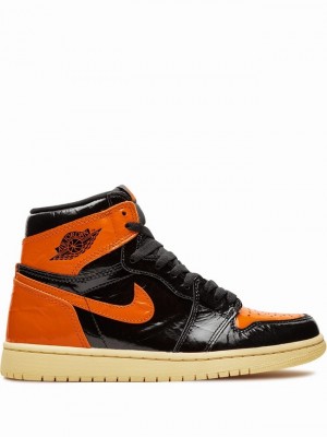 Air Jordan 1 Nike Retro High OG Hombre Negras Naranjas | FMO-804923