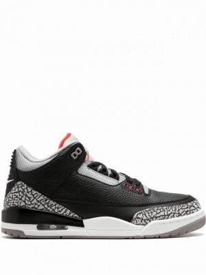 Air Jordan 3 Nike Retro OG Black/Cement Mujer Negras | SAQ-234079