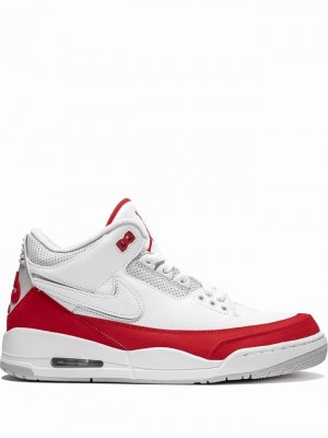 Air Jordan 3 Nike Retro TinkerHigh Top Mujer Blancas Rojas | DVO-064812