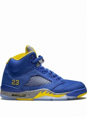 Air Jordan 5 Nike Retro Mujer Azules Amarillo | ITE-571684
