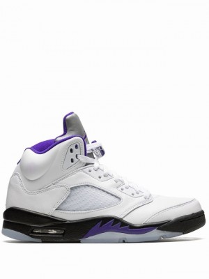 Air Jordan 5 Nike Retro Mujer Blancas Negras | VKS-571026