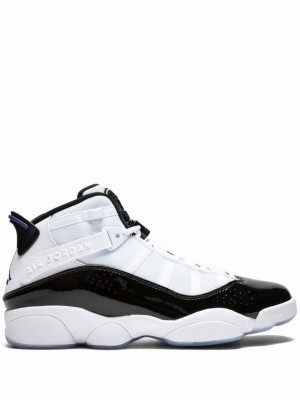 Air Jordan 6 Nike Rings Hombre Blancas Negras | NQA-207183