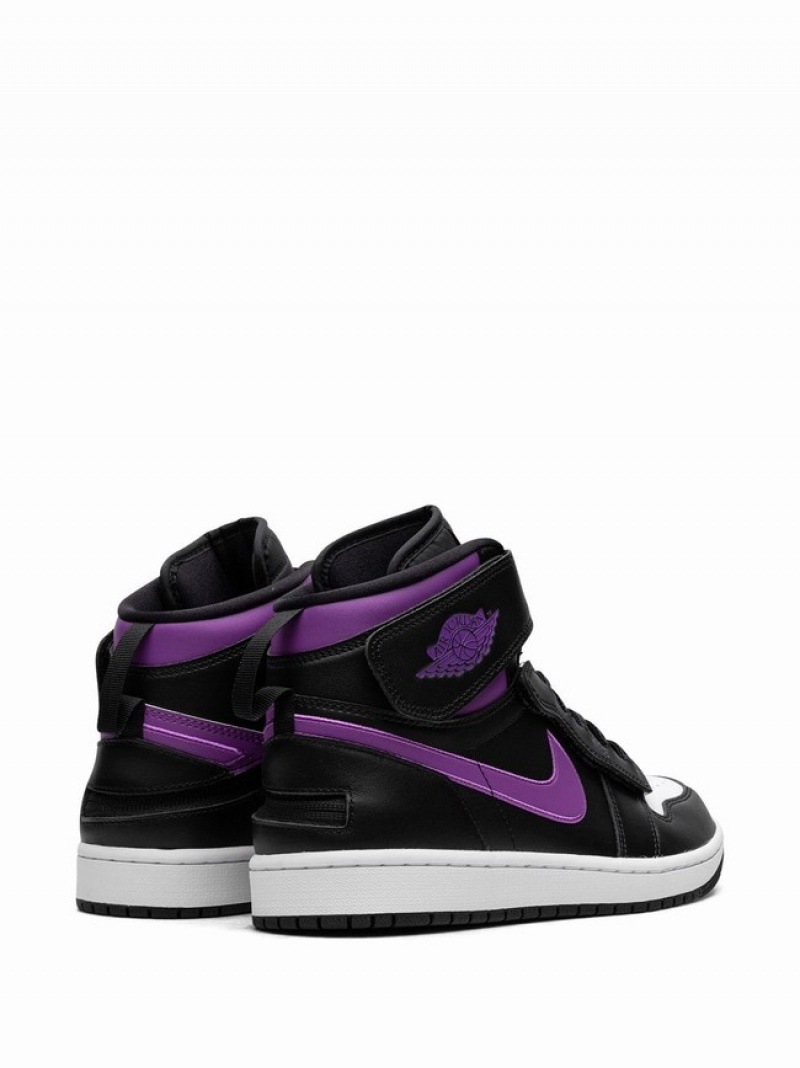 Air Jordan 1 Nike Hi Flyease Wild Berry Hombre Blancas Negras Moradas | URP-395042