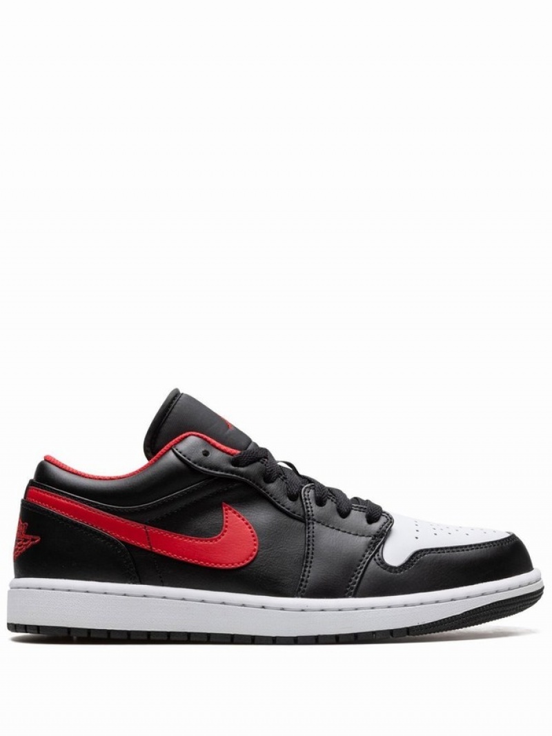 Air Jordan 1 Nike Low Hombre Blancas Negras | WPT-702813