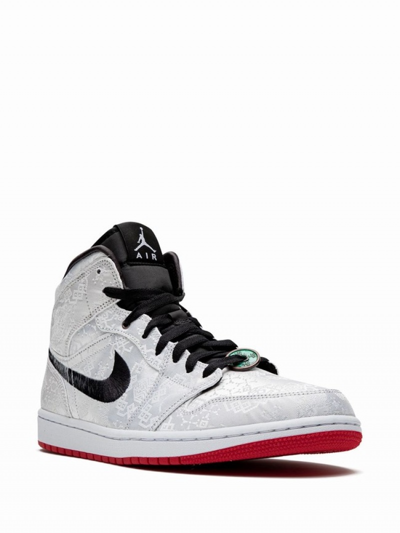 Air Jordan 1 Nike Mid Fearless Edison Chen Hombre Blancas | VTB-984506