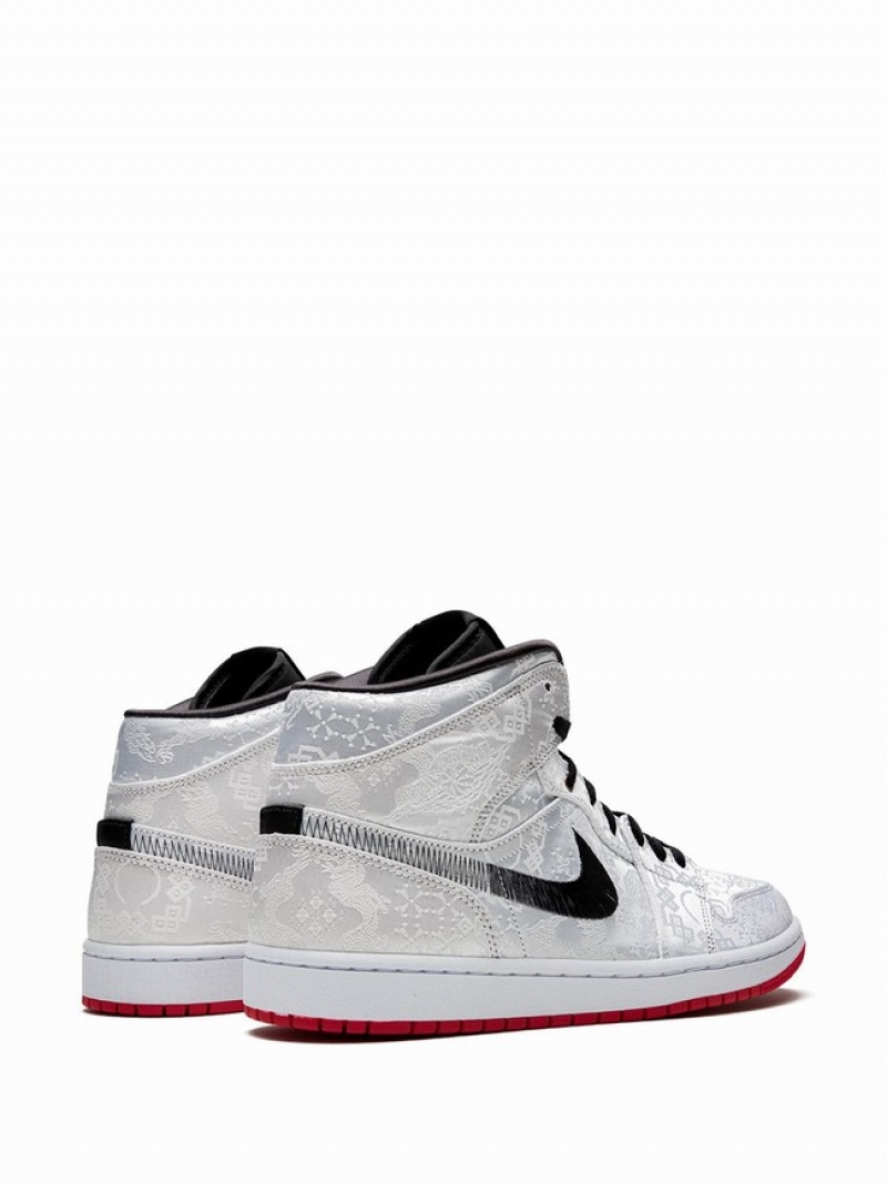Air Jordan 1 Nike Mid Fearless Edison Chen Hombre Blancas | VTB-984506