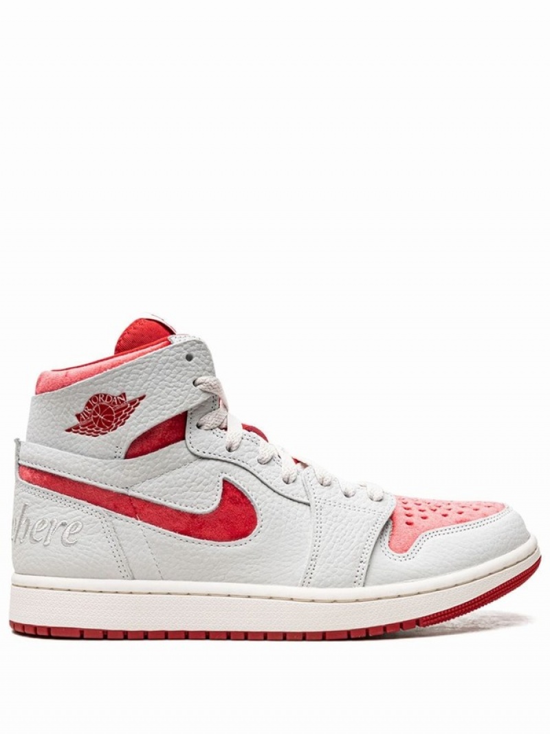 Air Jordan 1 Nike Zoom CMFT 2 Valentine\'s Day Mujer Blancas Rosas | RHT-123540
