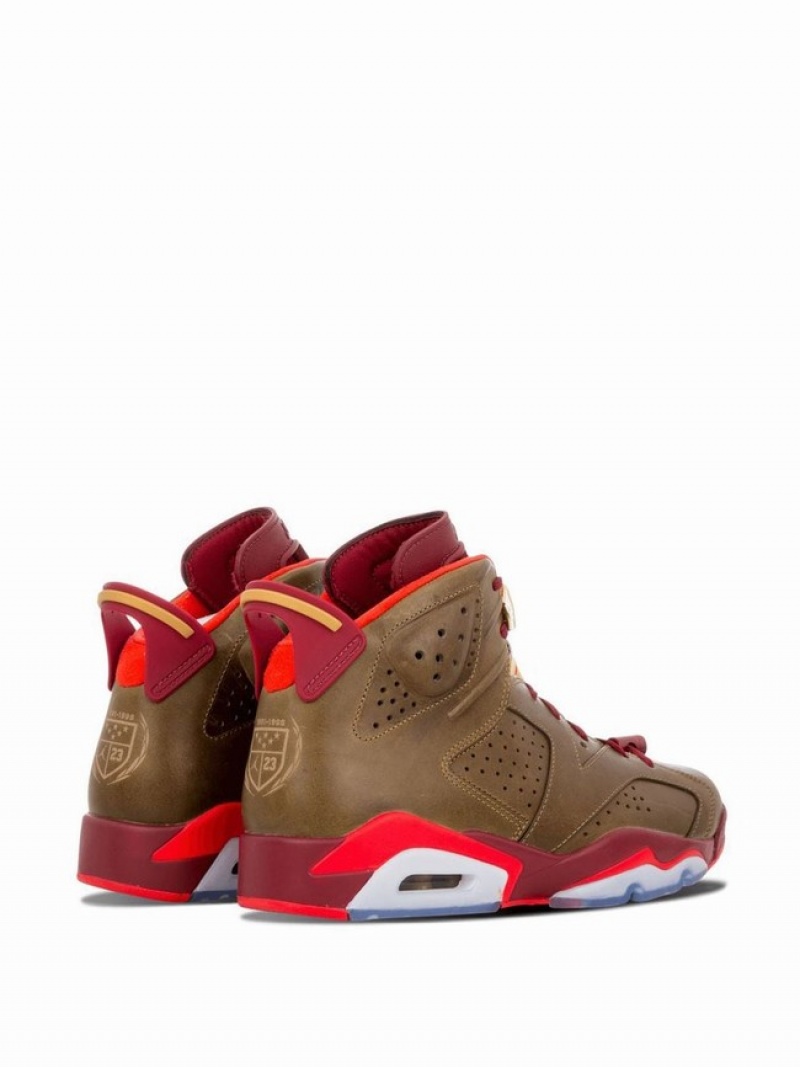 Air Jordan 6 Nike Retro Hombre Marrones Rosas | HYA-028734